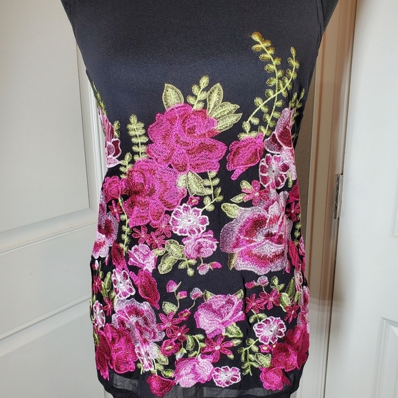 INC International Concepts Stitched Floral Tank Top Size Small EUC - Picture 15 of 15